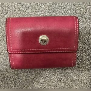 Coach Pink Leather Wallet Boho Chic Girlcore Cabincore Barbie Simplechic